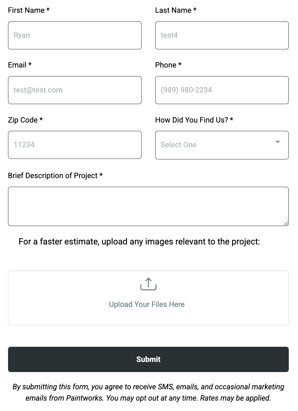 best practices for contractor contact forms